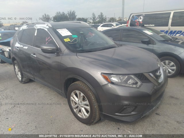 KNMAT2MTXFP528916 - 2015 NISSAN ROGUE S/SL/SV GRAY photo 1