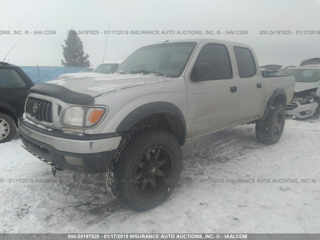 5TEHN72N43Z208294 - 2003 TOYOTA TACOMA DOUBLE CAB 银色 照片 2