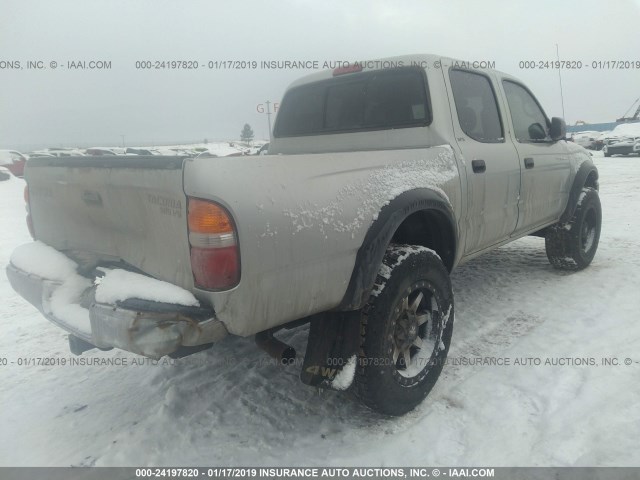 5TEHN72N43Z208294 - 2003 TOYOTA TACOMA DOUBLE CAB 银色 照片 4