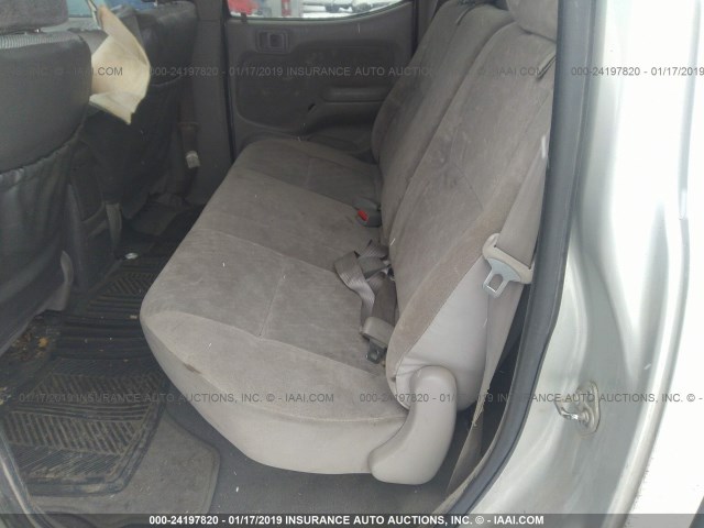 5TEHN72N43Z208294 - 2003 TOYOTA TACOMA DOUBLE CAB 银色 照片 8