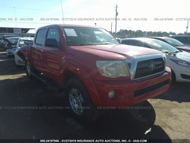 5TELU42N36Z145138 - 2006 TOYOTA TACOMA DOUBLE CAB RED photo 1