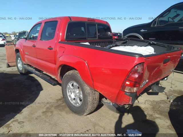 5TELU42N36Z145138 - 2006 TOYOTA TACOMA DOUBLE CAB RED photo 3