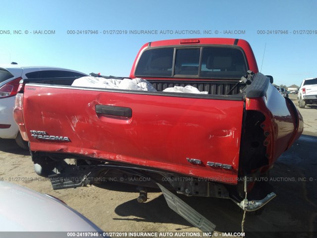 5TELU42N36Z145138 - 2006 TOYOTA TACOMA DOUBLE CAB RED photo 6