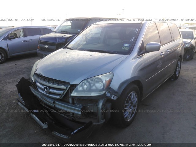 5FNRL38696B114842 - 2006 HONDA ODYSSEY EXL GRAY photo 2