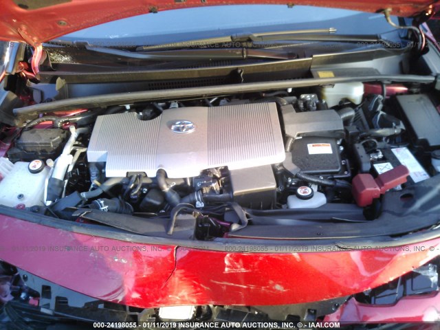 JTDKARFP6H3063161 - 2017 TOYOTA PRIUS PRIME  红色 照片 10