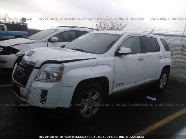 2GKALMEK1E6117781 - 2014 GMC TERRAIN SLE WHITE photo 2