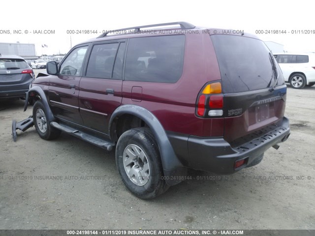 JA4LS31RX3J015877 - 2003 MITSUBISHI MONTERO SPORT XLS RED photo 3