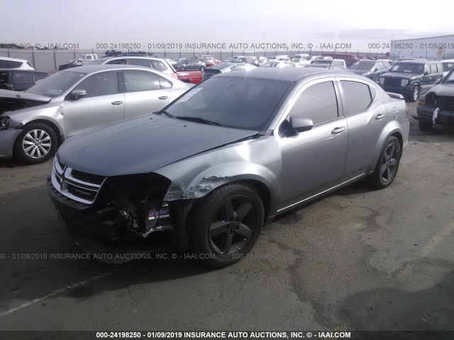 1C3CDZCBXCN238467 - 2012 DODGE AVENGER SXT GRAY photo 2