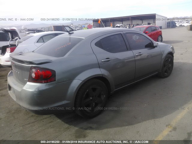 1C3CDZCBXCN238467 - 2012 DODGE AVENGER SXT GRAY photo 4