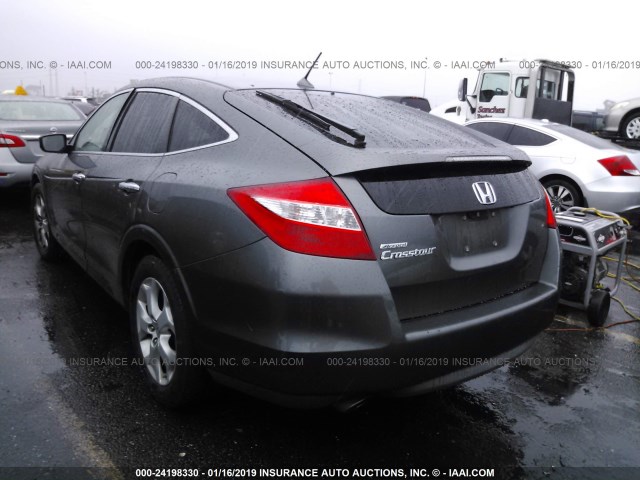 5J6TF1H55AL015797 - 2010 HONDA ACCORD CROSSTOUR EXL GRAY photo 3