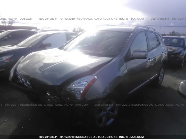 JN8AS5MT7DW553171 - 2013 NISSAN ROGUE S/SV GRAY photo 2