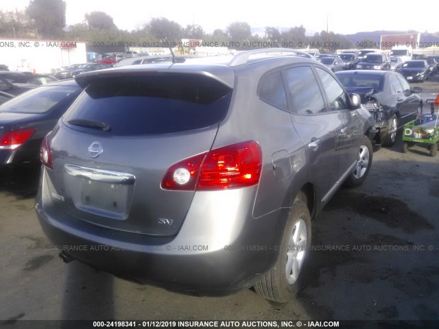 JN8AS5MT7DW553171 - 2013 NISSAN ROGUE S/SV GRAY photo 4