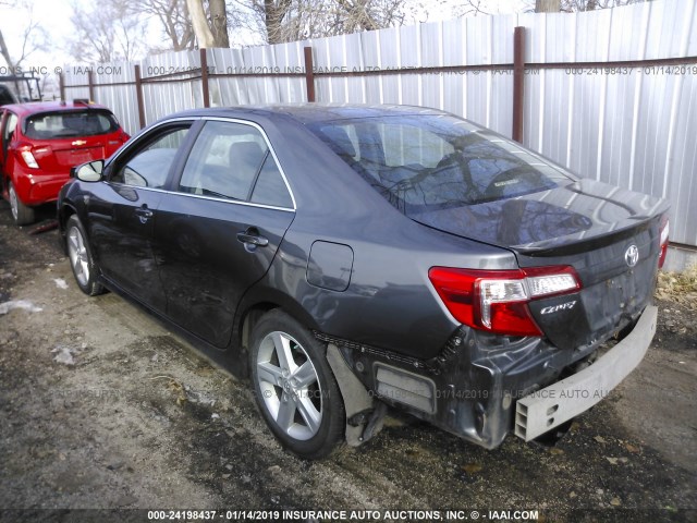 4T1BF1FK6CU192216 - 2012 TOYOTA CAMRY SE/LE/XLE GRAY photo 3