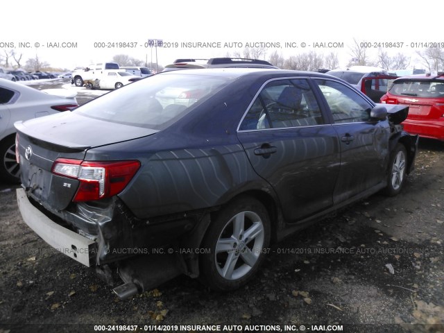 4T1BF1FK6CU192216 - 2012 TOYOTA CAMRY SE/LE/XLE GRAY photo 4