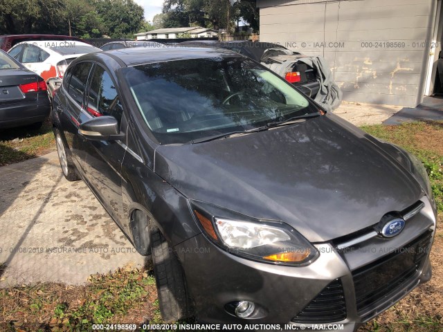 1FAHP3N25CL327836 - 2012 FORD FOCUS TITANIUM GRAY photo 1