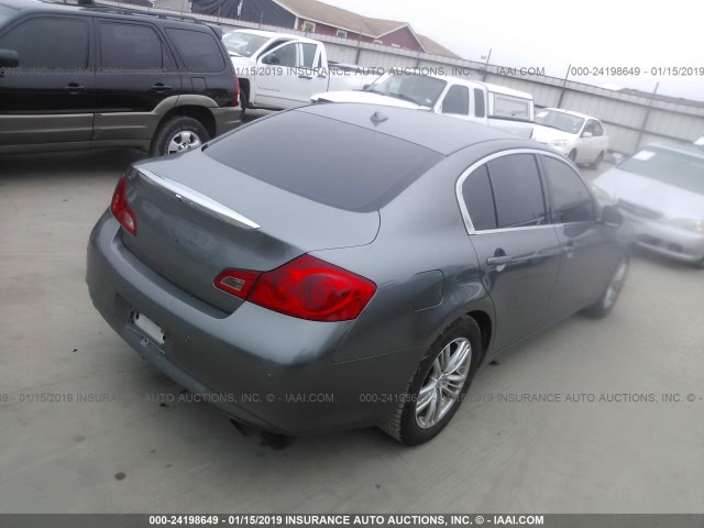 JN1CV6AP8BM507689 - 2011 INFINITI G37 SPORT GRAY photo 4