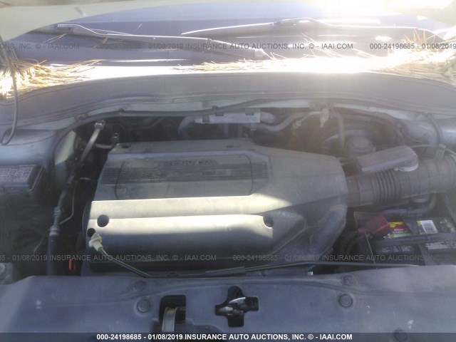 2HKYF18683H510975 - 2003 HONDA PILOT GRAY photo 10