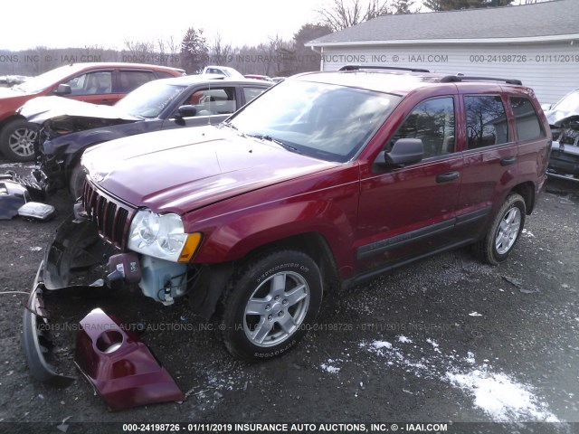 1J4GR48K05C664686 - 2005 JEEP GRAND CHEROKEE LAREDO/COLUMBIA/FREEDOM 红色 照片 2