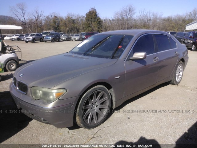 WBAGN63493DR15599 - 2003 BMW 745 LI GRAY photo 2