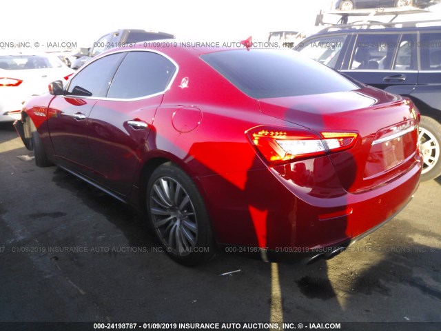 ZAM57XSA2F1143336 - 2015 MASERATI GHIBLI RED photo 3