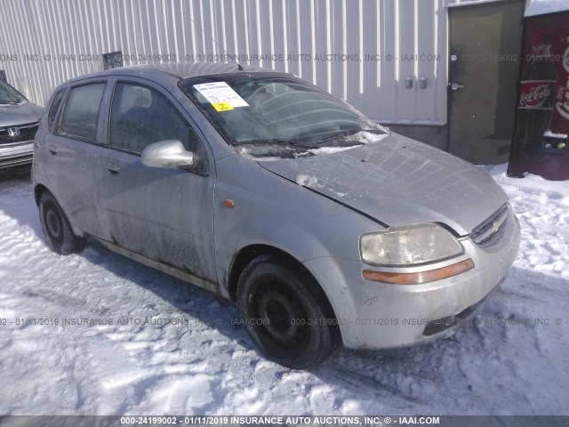 KL1TJ62684B240929 - 2004 CHEVROLET AVEO LS SILVER photo 1