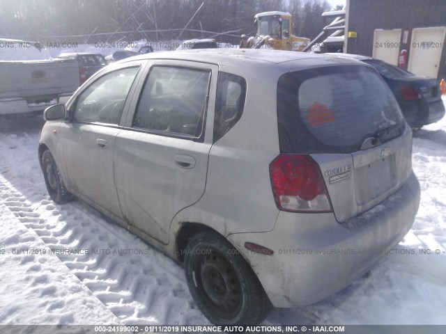 KL1TJ62684B240929 - 2004 CHEVROLET AVEO LS SILVER photo 3