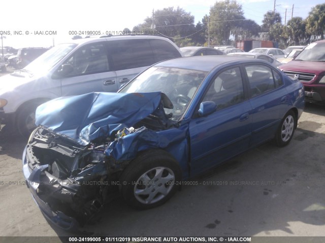 KMHDN46D66U276362 - 2006 HYUNDAI ELANTRA GLS/GT/LIMITED BLUE photo 2