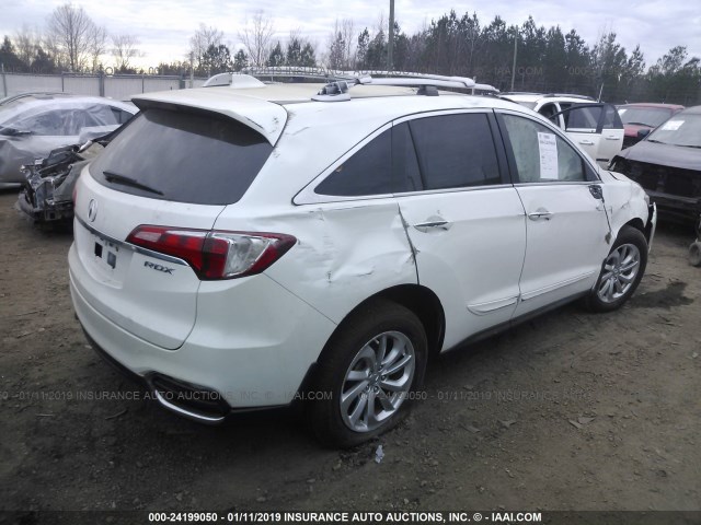 5J8TB3H56GL003889 - 2016 ACURA RDX TECHNOLOGY WHITE photo 4