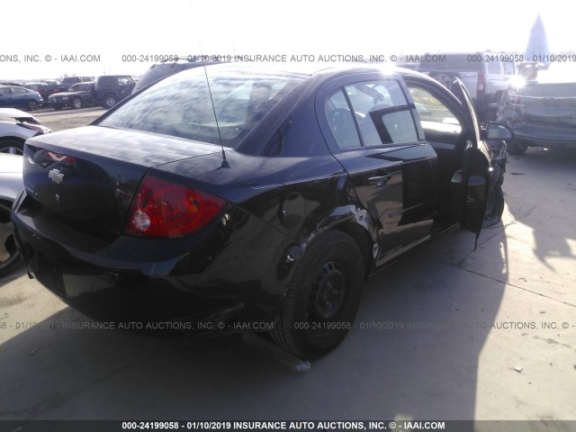 1G1AD5F52A7171326 - 2010 CHEVROLET COBALT 1LT BLACK photo 4