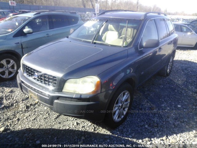 YV1CZ911651148924 - 2005 VOLVO XC90 T6 GRAY photo 2