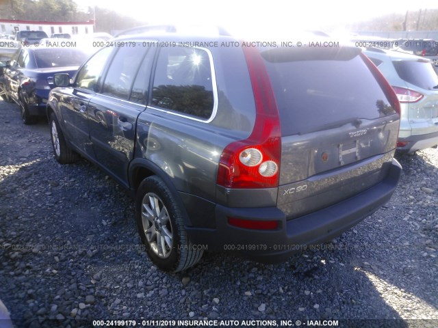 YV1CZ911651148924 - 2005 VOLVO XC90 T6 GRAY photo 3