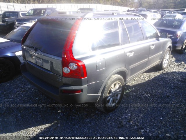 YV1CZ911651148924 - 2005 VOLVO XC90 T6 GRAY photo 4