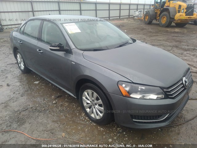 1VWAT7A30EC100437 - 2014 VOLKSWAGEN PASSAT S GRAY photo 1