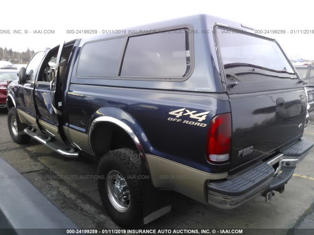 1FTSW31S31EB96366 - 2001 FORD F350 SRW SUPER DUTY BLUE photo 3