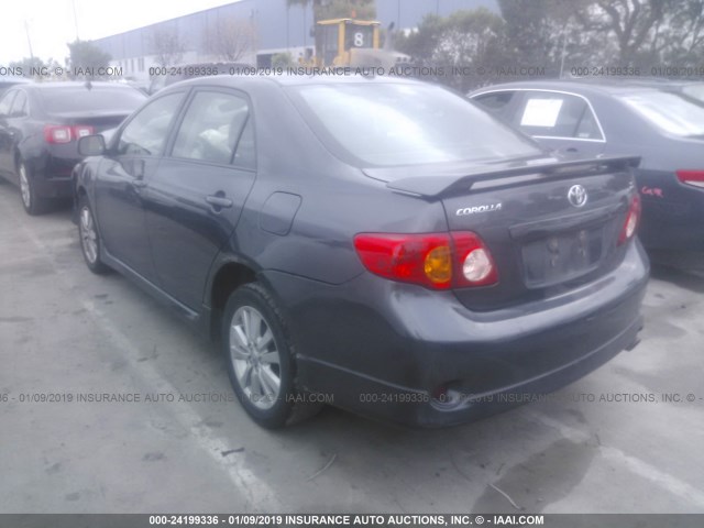 1NXBU4EE0AZ217899 - 2010 TOYOTA COROLLA S/LE/XLE GRAY photo 3