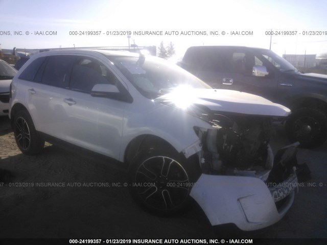 2FMDK3JC2DBA90239 - 2013 FORD EDGE SEL WHITE photo 1