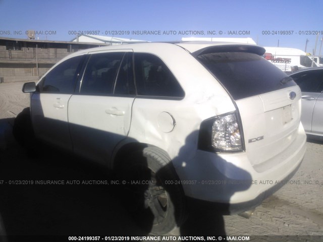 2FMDK3JC2DBA90239 - 2013 FORD EDGE SEL WHITE photo 3