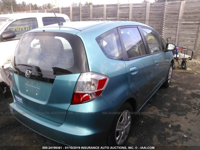 JHMGE8G33DC045841 - 2013 HONDA FIT GREEN photo 4