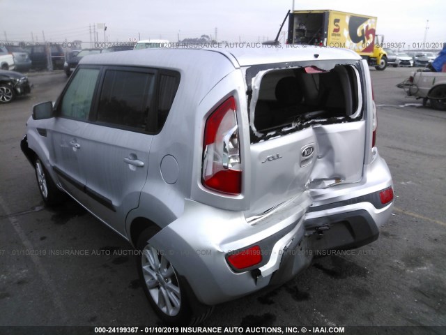 KNDJT2A66D7761221 - 2013 KIA SOUL +/!/SPORT SILVER photo 3