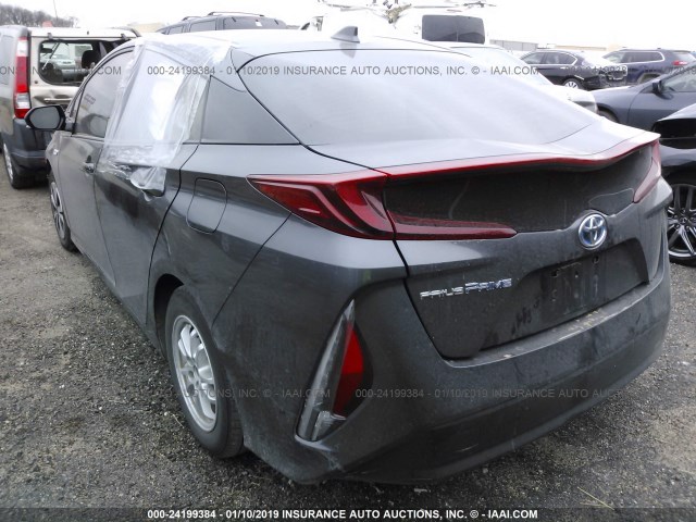 JTDKARFP7H3063878 - 2017 TOYOTA PRIUS PRIME  GRAY photo 3