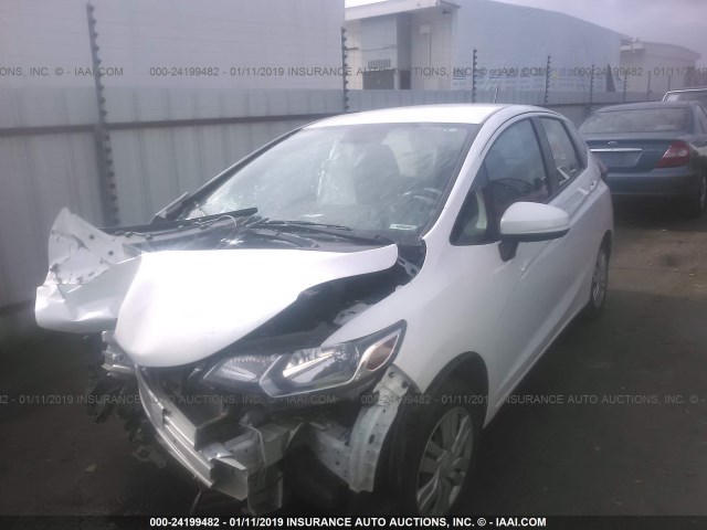 JHMGK5H50GX002630 - 2016 HONDA FIT LX WHITE photo 2