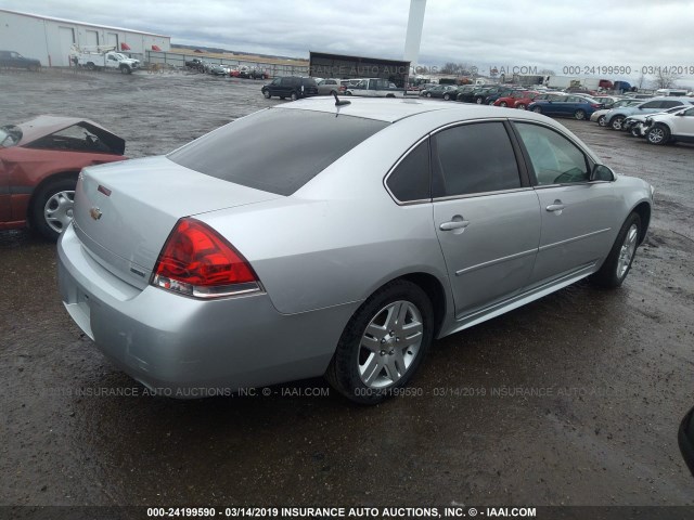 2G1WB5E35E1103598 - 2014 CHEVROLET IMPALA LIMITED LT SILVER photo 4