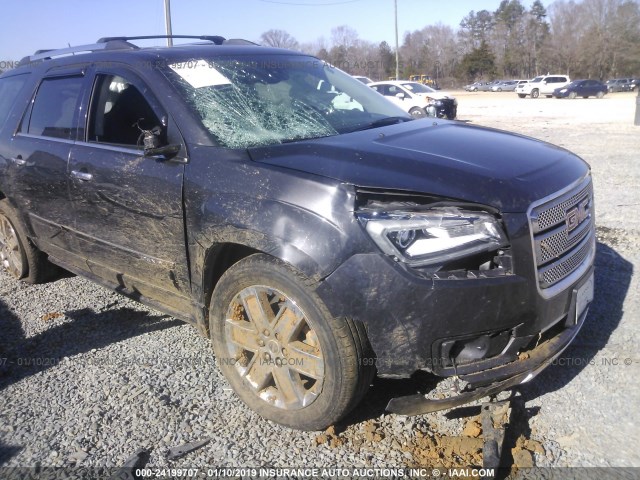 1GKKRTKD8EJ317353 - 2014 GMC ACADIA DENALI GRAY photo 6