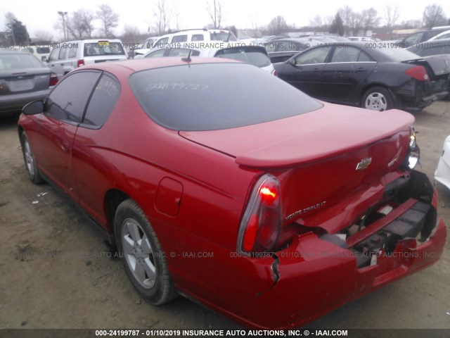 2G1WM15K169305013 - 2006 CHEVROLET MONTE CARLO LT RED photo 3