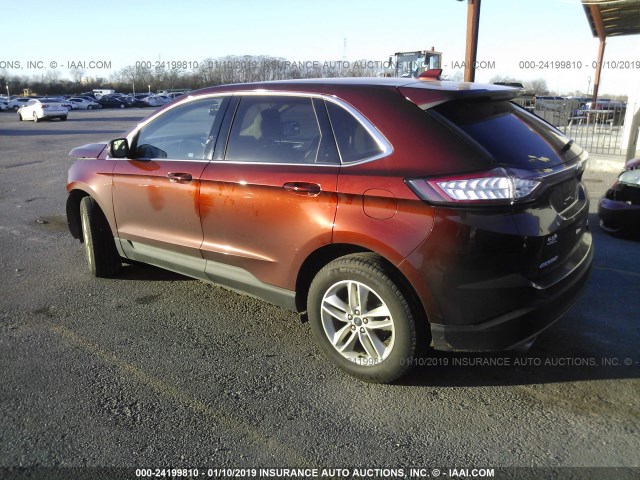 2FMTK3J88FBC22186 - 2015 FORD EDGE SEL BROWN photo 3