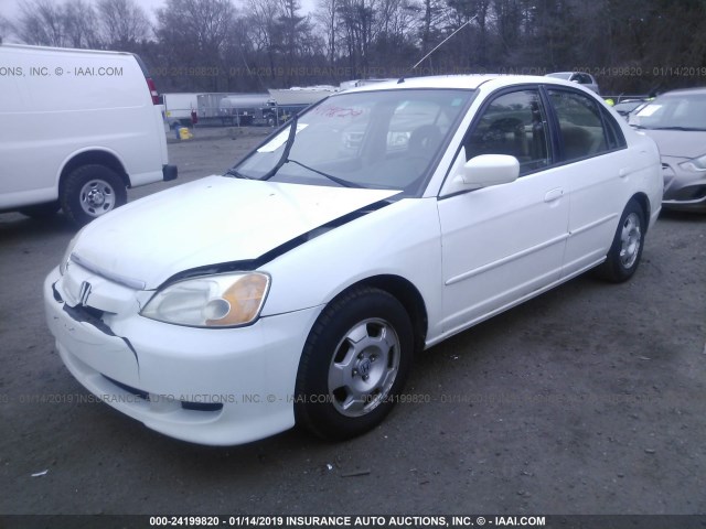 JHMES96643S018069 - 2003 HONDA CIVIC HYBRID WHITE photo 2