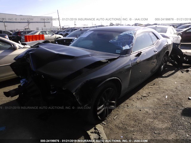 2C3CDZGG1KH544793 - 2019 DODGE CHALLENGER SXT BLACK photo 2