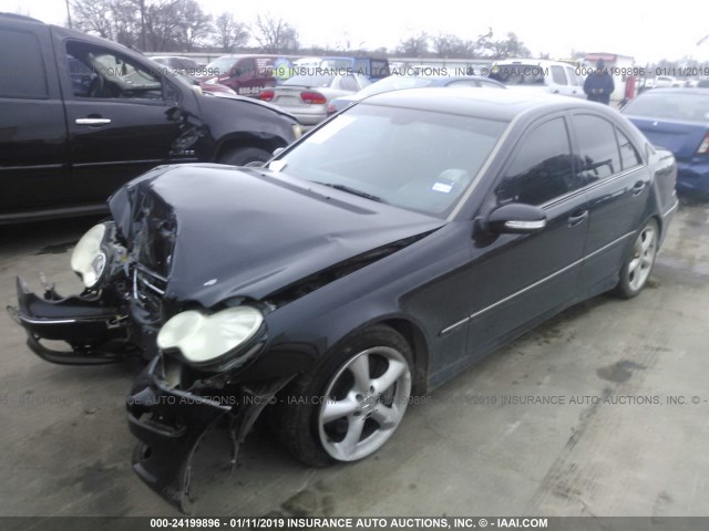 WDBRF52H86A826960 - 2006 MERCEDES-BENZ C GENERATION 2006 230 BLACK photo 2