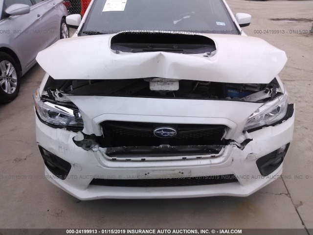 JF1VA1E61G9827815 - 2016 SUBARU WRX PREMIUM WHITE photo 6