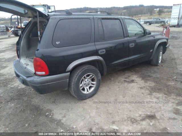 1B4HR38N92F185138 - 2002 DODGE DURANGO SPORT/SXT BLACK photo 4